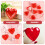 14pcs Fillable Heart Ornament Balls - Red 9