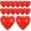 14pcs Fillable Heart Ornament Balls - Red 1