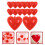 14pcs Fillable Heart Ornament Balls - Red 2