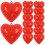 14pcs Fillable Heart Ornament Balls - Red 3
