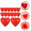 14pcs Fillable Heart Ornament Balls - Red 4