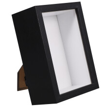 Small Display Box Wooden Shadow Box Black Rustic 1pcs