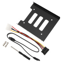 1Set Black Hard Drive Tray Durable Metal SSD to Hdd Mounting Bracket