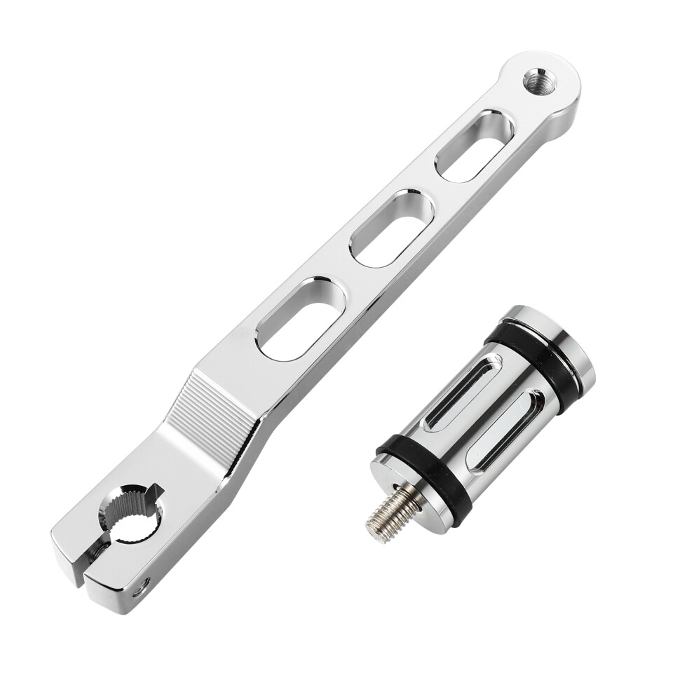 2Pcs Motorcycle Gear Shifter Lever Cnc Replacement Foot Lever Pegs Silver 3171388862713