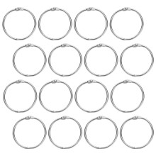 20 Pcs Hoop Ring Binder Ring Round Rings Office 3.7x3.7cm Silver