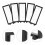 5 Sets Transparent Jewelry Display Rack Floating Frames Case Holder 3