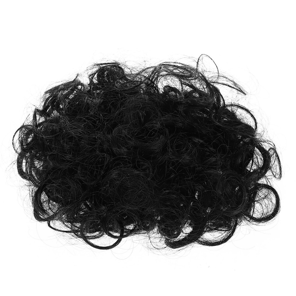 Solustre Zehuanyu Bangs Hair Clip Bun Wig Miss Man 15.00X15.00x4.00cm Black