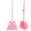Mini Broom And Dustpan Childrens Version Pink 1set 5