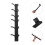 Wall Coat Hanger Black Aluminum Clothes Hook 1pcs 11