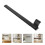Wall Coat Hanger Black Aluminum Clothes Hook 1pcs 9