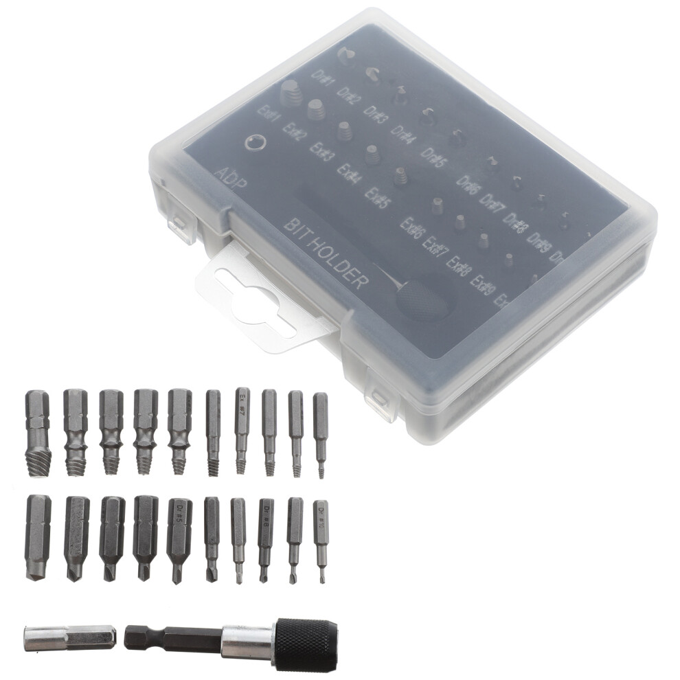 22Pcs Screw Extractor Tool Silver For Removal 3171277122973
