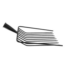 Black Steel Manure Fork Head Durable Garden Tool Replacement