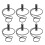 6 Pcs Clear Bookmarks Decor Wine Rack Countertop Wall Mounted 1