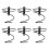 6 Pcs Clear Bookmarks Decor Wine Rack Countertop Wall Mounted 7