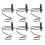 6 Pcs Clear Bookmarks Decor Wine Rack Countertop Wall Mounted 4