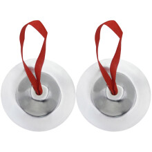 1 Pair Of Musical Hand Symbols Silver For Dancer Rhythm Maker