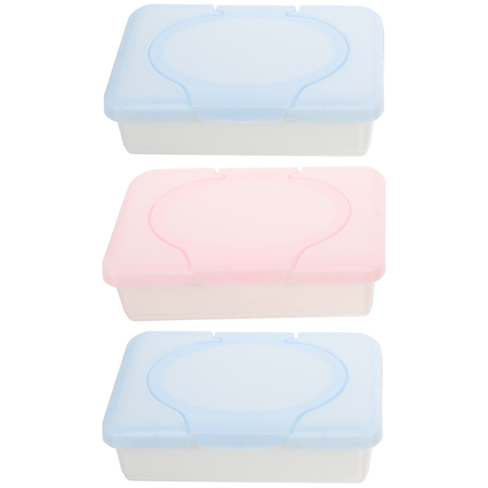 Wipes Container Travel Assorted Color 3Pcs 7.66X4.72x2.16in Solustre