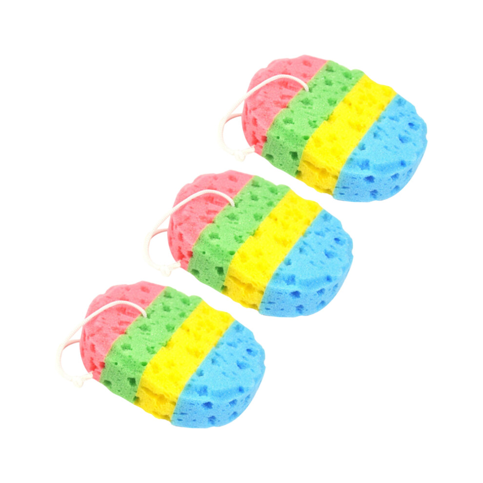 Artibetter 3 Pcs Seaweed Bath Sponge Oval Shape Sponges For Bathroom Home
