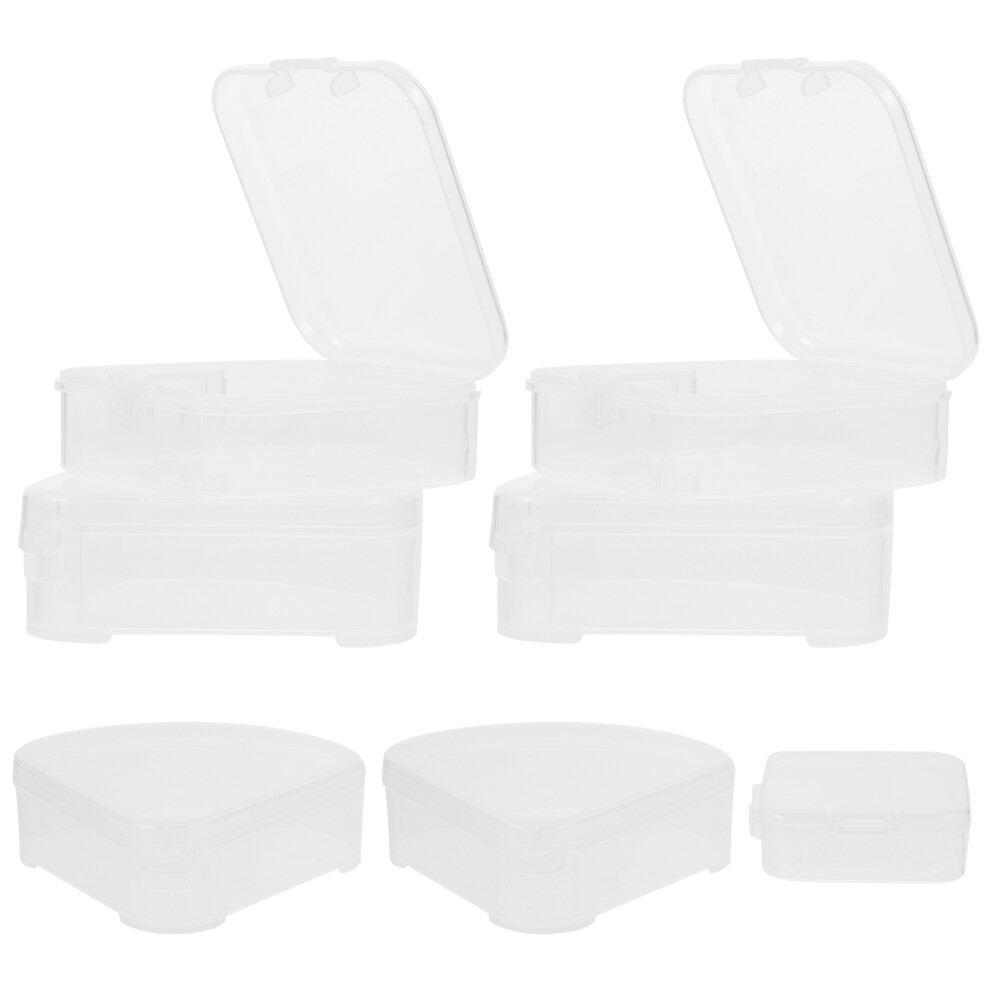Iplusmile Triangle Powder Puff Holder 8Pcs Transparent Pp Plastic