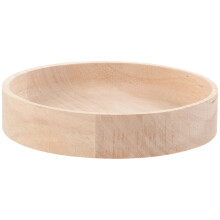 Wood Hamster Food Dish Khaki Round 1pcs For Small Pet Owners