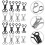 50 Pcs Hook And Closure Replacement Hook And Eye Sewing Sewing 11