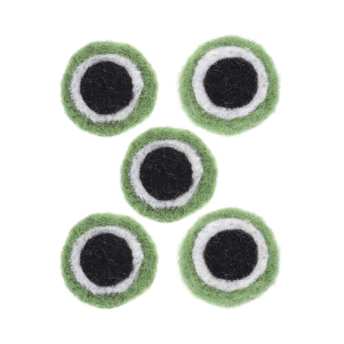 Felt Frogs Eyes Ornaments Wool Assorted Color 5pcs 2