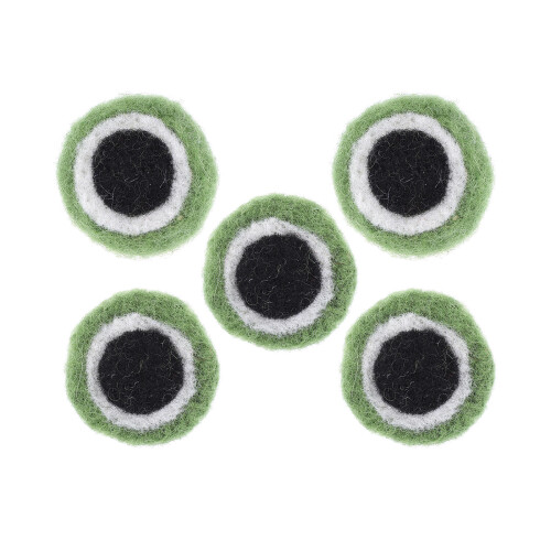Felt Frogs Eyes Ornaments Wool Assorted Color 5pcs