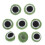 Felt Frogs Eyes Ornaments Wool Assorted Color 5pcs 5