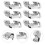 6 Pcs Damping Buffer Hinge Non Torque Kitchen Cabinet Hinges Silver 3