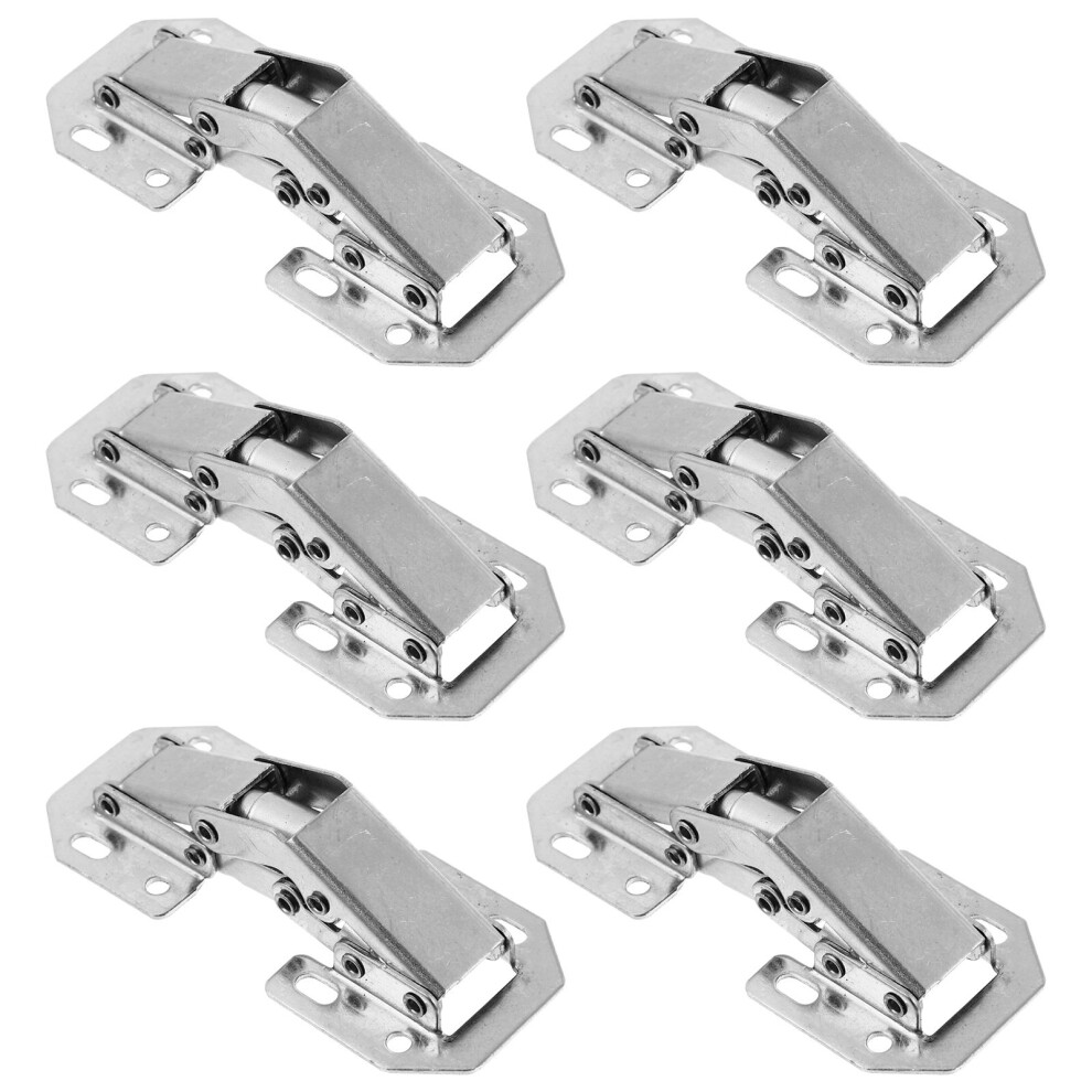 6 Pcs Damping Buffer Hinge Non Torque Kitchen Cabinet Hinges Silver 3171277161507