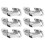 6 Pcs Damping Buffer Hinge Non Torque Kitchen Cabinet Hinges Silver 8