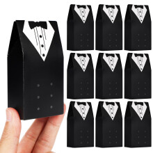 50 Pcs Double-Breasted Dress Wedding Favors For Guests Groom Candy