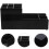 Bar Organizer Kitchen Straw Holder Black 1pack 3