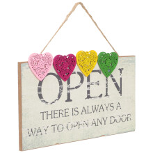 Door Sign Wood Retro Open Sign For Bars 1pcs