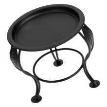Tripod Wrought Iron Flower Stand Indoor Plant Pots Plants Shelf Black