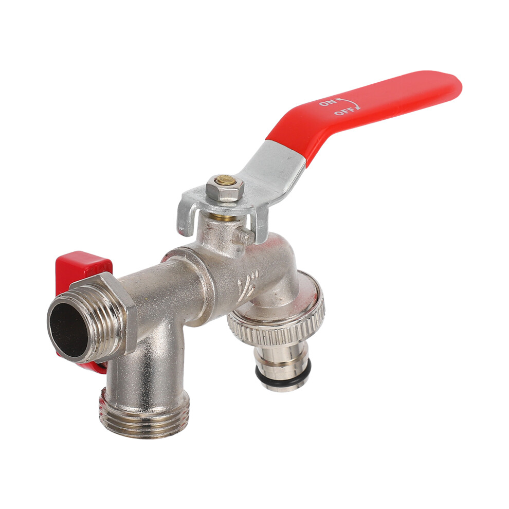Photos - Other Bathroom Accessories double valve water tap 1/2 thread for washing machine and garden use