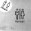 Restroom Sign Modern Design Set 7.9in 3