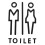 Restroom Sign Modern Design Set 7.9in 1