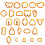 Classic Design Polymer Clay Earring Molds Orange Plastic 25pcs 3