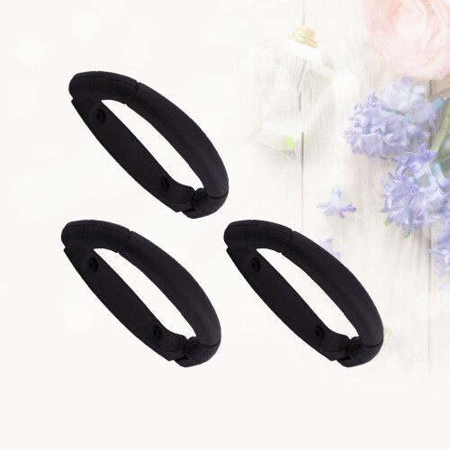 Unbranded 3 Pcs Elegant Handle Durable Handle 10.8*4.45cm Black 1