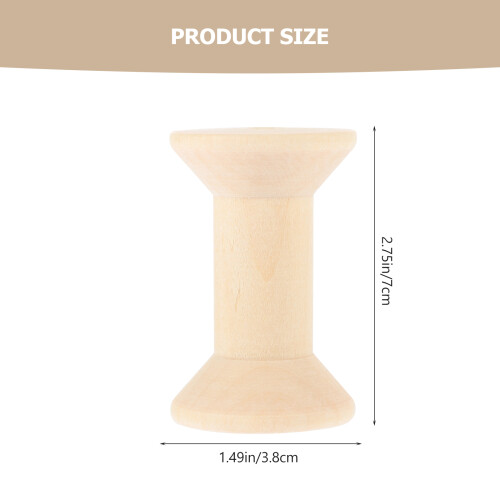 5pcs Wood Spools For Crafts And Diy Winding Spool Projects 1