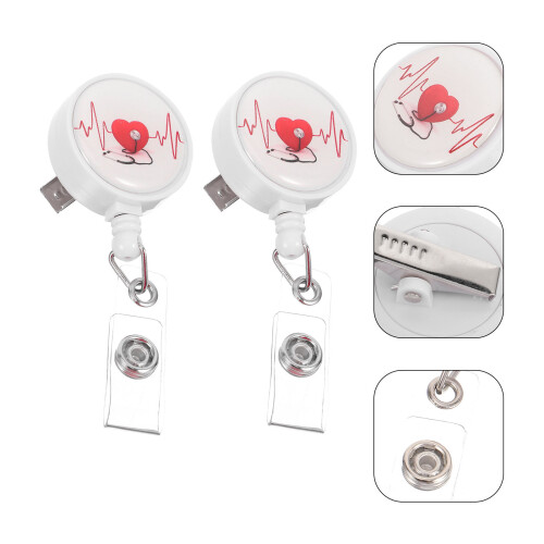 2St Compacte Id Card Holder Badge Reel Thuis En 1