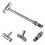 Extension Valve Argentée Acier Tige Accessoire Auto 3