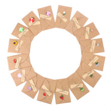16 Pcs Retro Kraft Paper Greeting Card Mother'S Day Cards Holiday