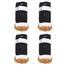 4 Pcs Mesh Dog Boots Hollow Out Pvc Dog Shoes Hot Pavement P