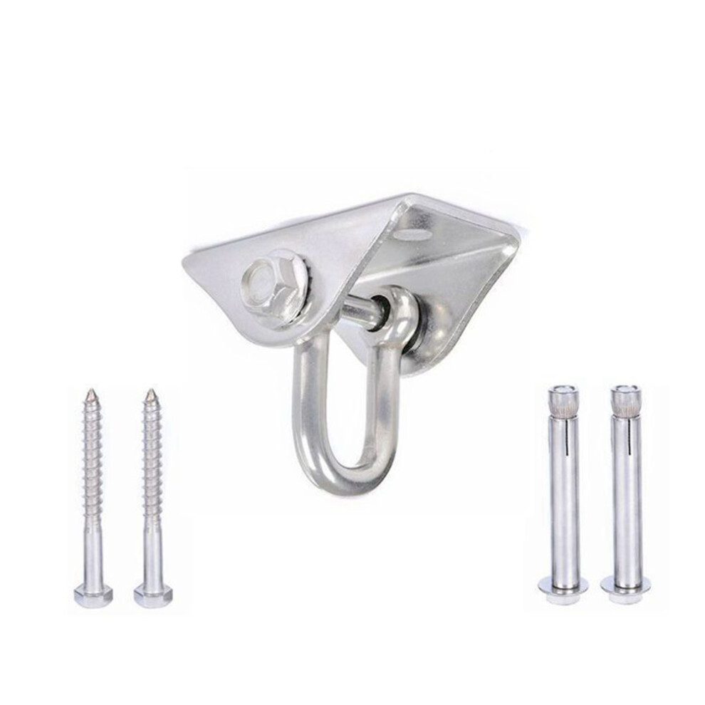2 Sets Hammock Swing Hook Hanging Chair Hooks Swivel Silver 3171277138905