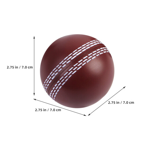 Silent Pu Cricket Balls Light Brown For Indoor Training 2pcs 1