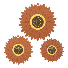 3 Pcs Pot Cushion Thermal Coaster Heat Resistant Place Mat Flower