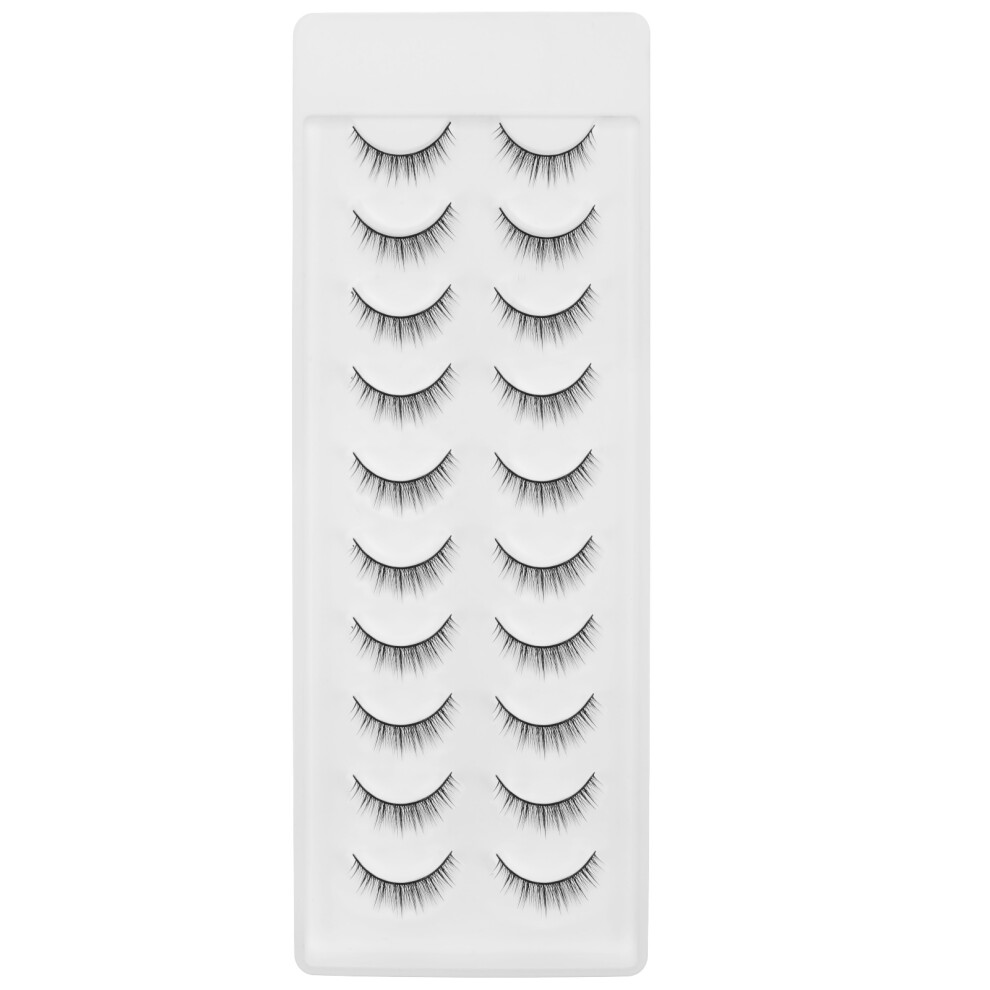 Vaguelly Black False Lashes Clusters Fake Eyelashes 10 Pairs