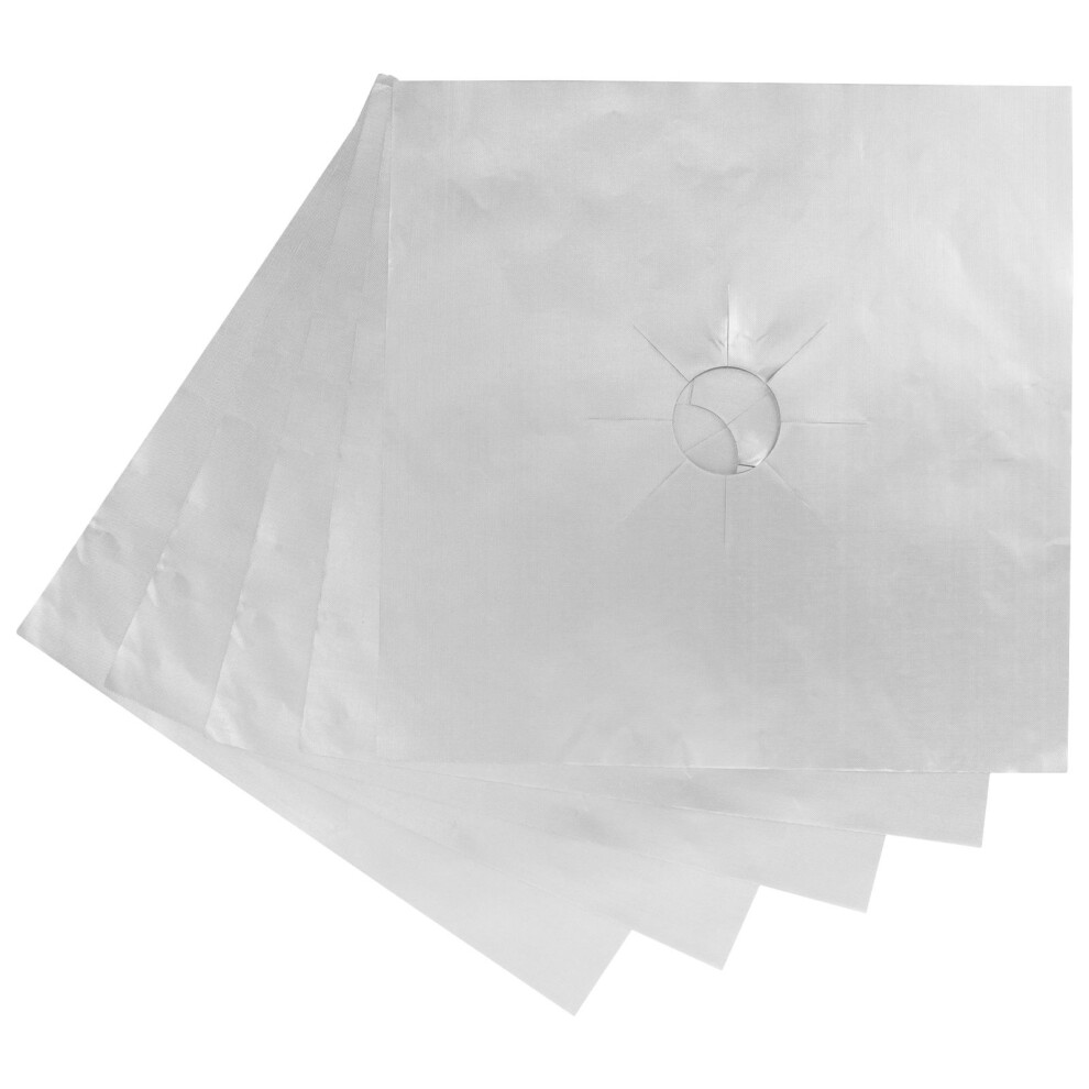 5pcs Oven Mats Silver Ptfe Gas Stove Protectors Kitchen Use-image-OPC-PK8SJJ8-NEW